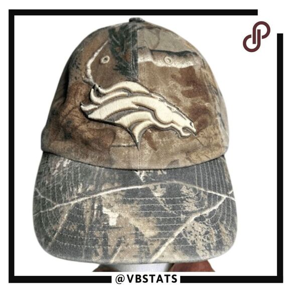 '47 Brand Mens Denver Broncos NFL Realtree Relaxed Fit Hat Cap Brown Size Medium - Picture 1 of 7